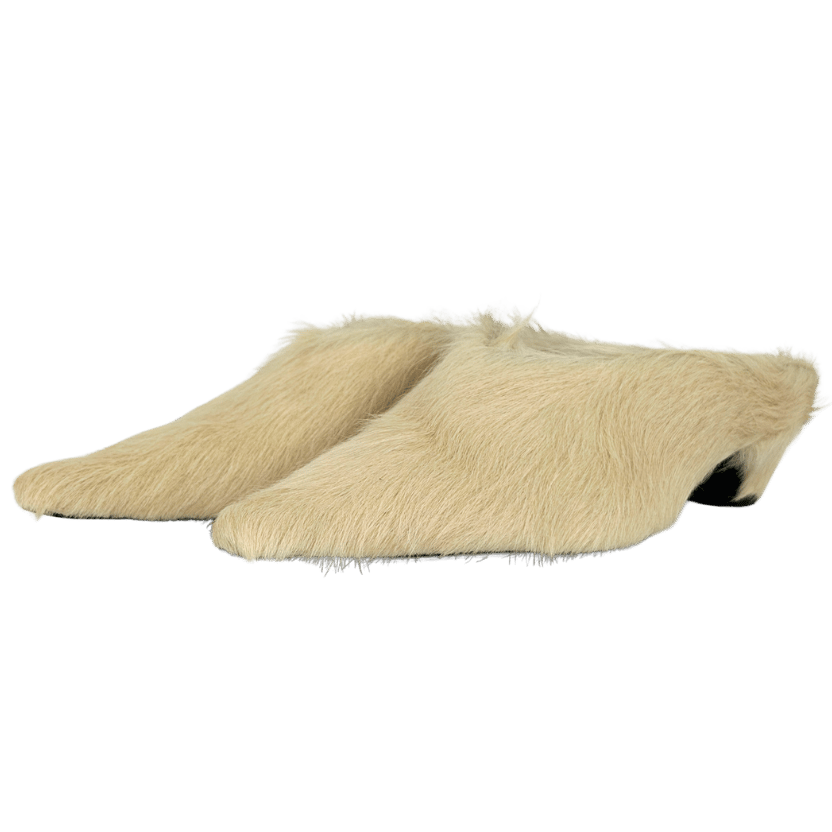 Alias Mae Pony Hair Heeled Mulesin Buttermilk Cream UK 6 EU 39 👠