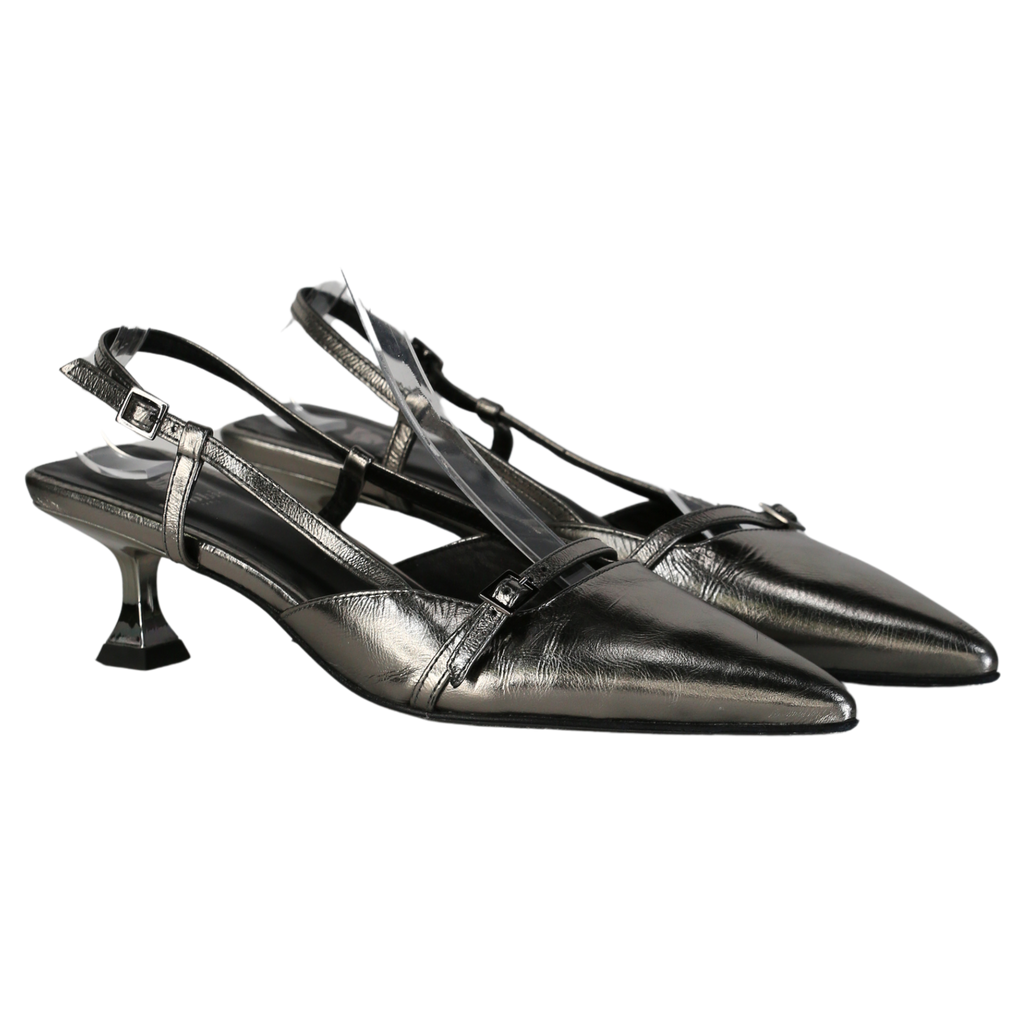 bobbies Metallic Reek Kitten Heel UK 6 EU 39 👠