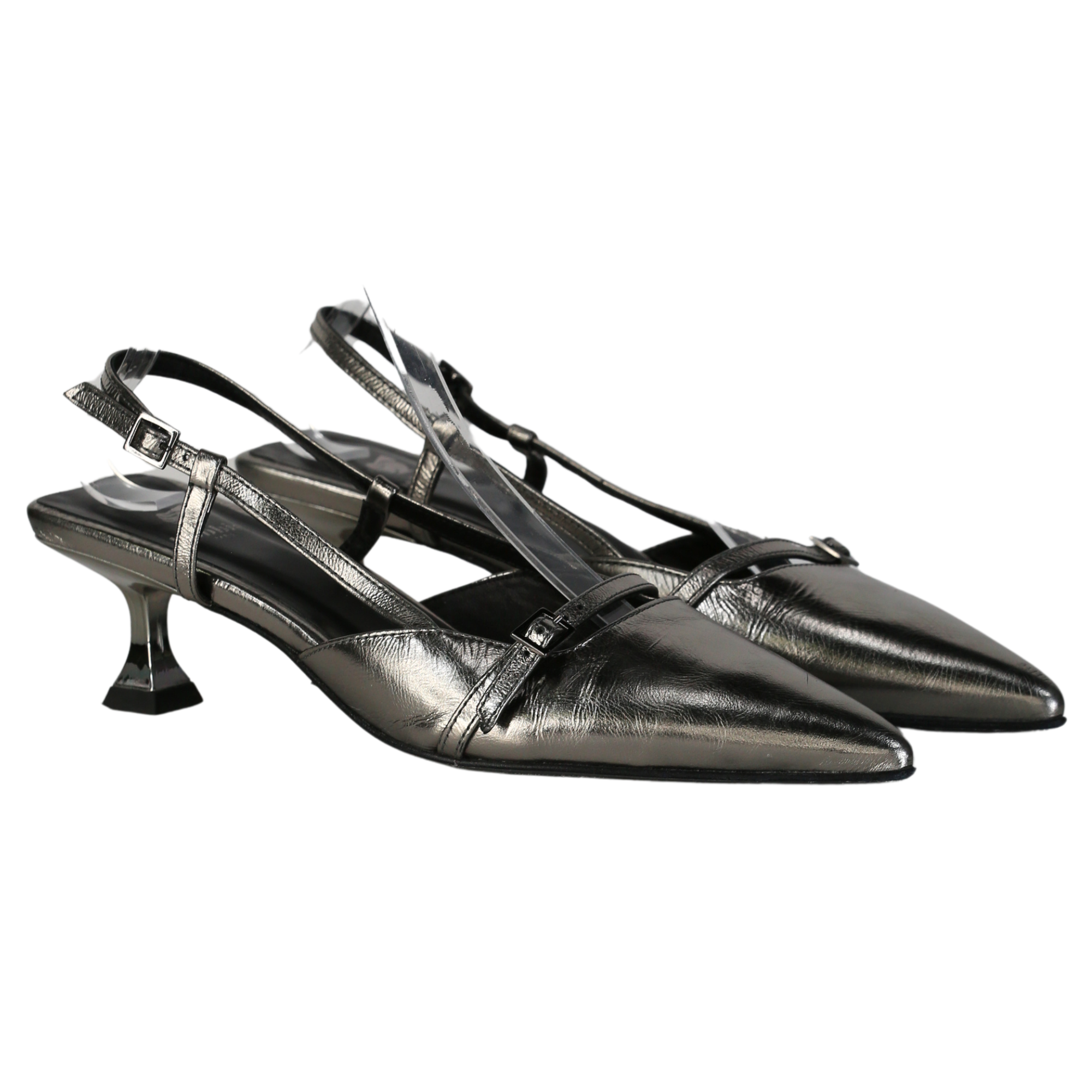 bobbies Metallic Reek Kitten Heel UK 6 EU 39 👠