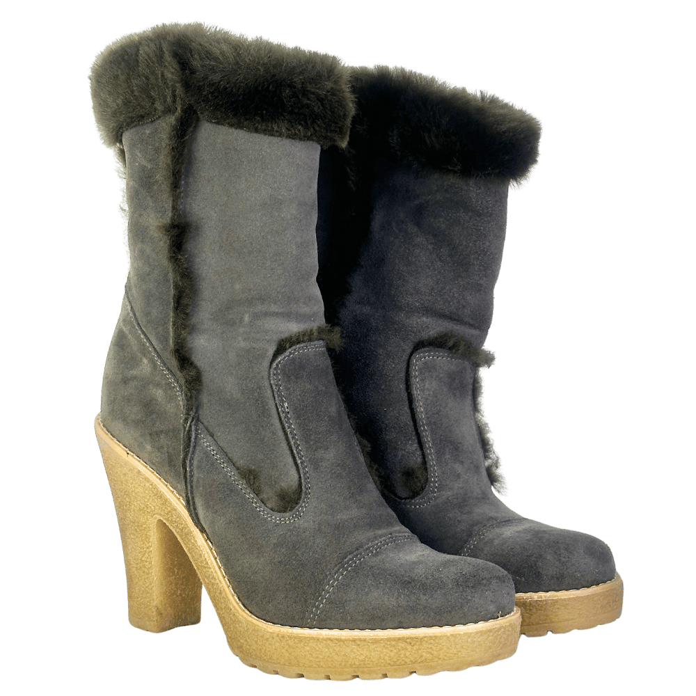 Carvela Grey Stuart Suede Boots UK 4 EU 37 👠