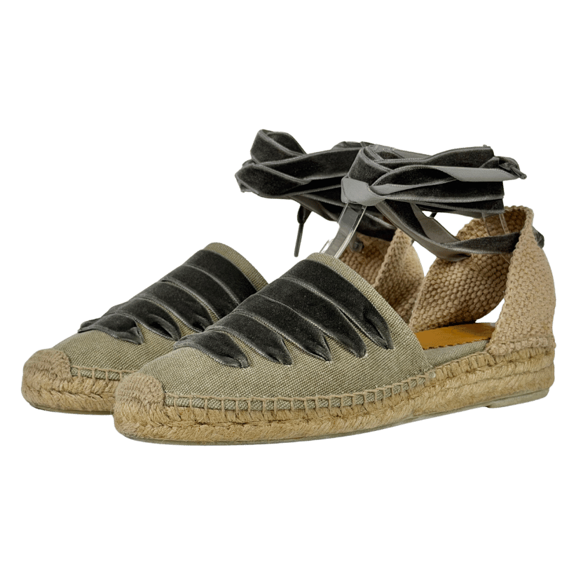 Penelope Chilvers Green Low Valenciana Dali Espadrille UK 7 EU 40