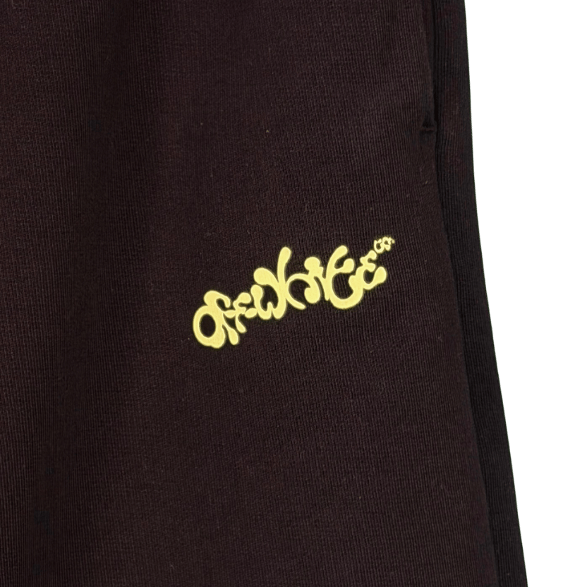 OFF-WHITE Off-white Opposite Arrow Sweat Shorts In Black / Lime UK S