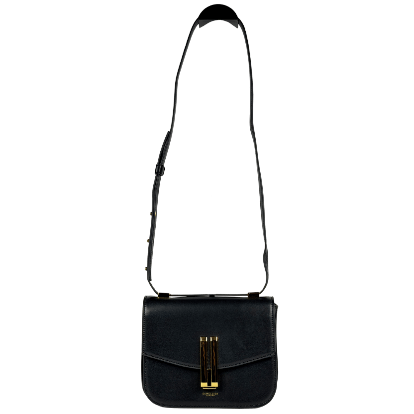 DEMELLIER LONDON The Vancouver Leather Handbag Smooth Black Leather