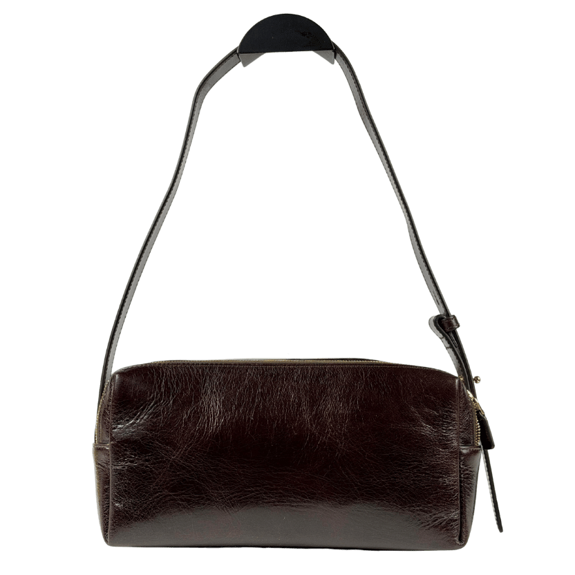 ELLEME PARIS Brown Trousse Vintage Leather Chestnut / Gold One Size