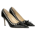Mach & Mach Black Eyelet-lace Pumps UK 5 EU 38 👠