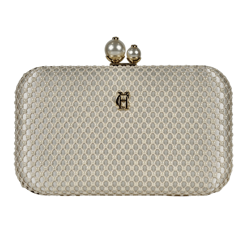 HOLLAND COOPER Cream Vienna Evening Bag Champagne Pearl