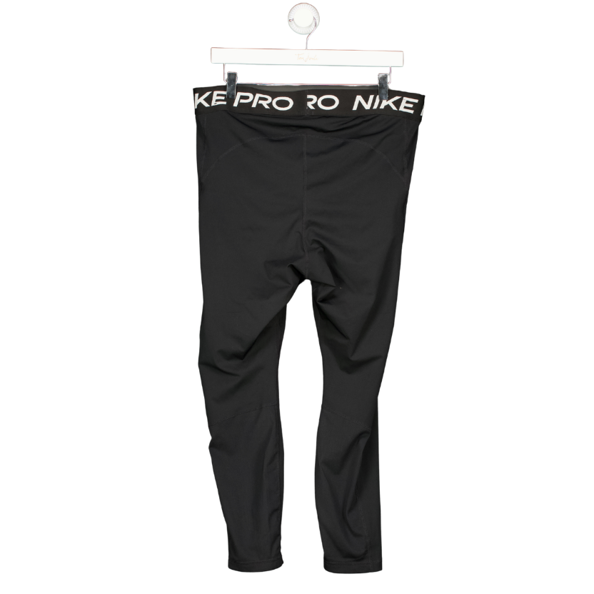 Nike Black Mid-rise Full-length Leggings UK M
