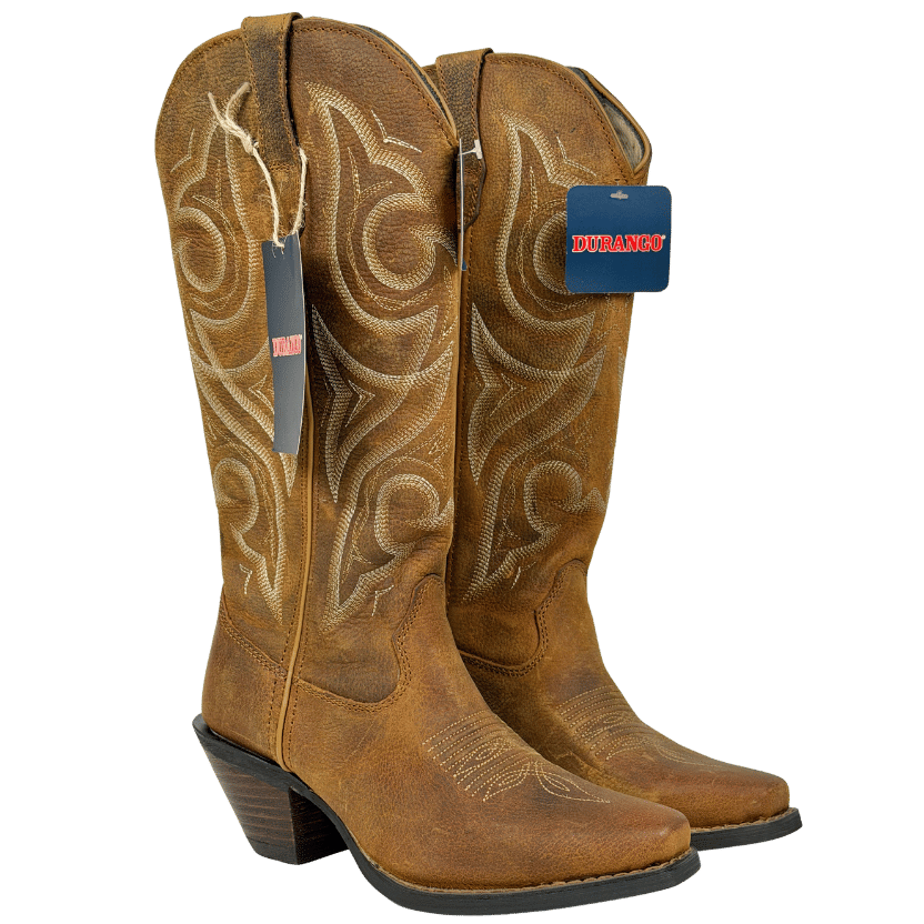 Durango Brown Crush Westen Boots UK 4 EU 37 👠