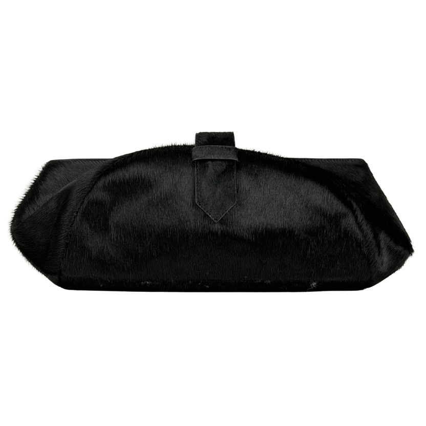 COS Black Belted Clutch Bag - Pony Hair-effect Leather