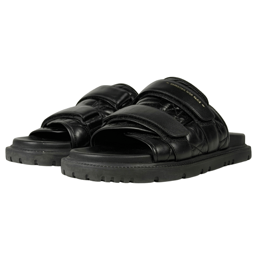 DIOR Black D-wander Touch-strap Sandals UK 6 EU 39