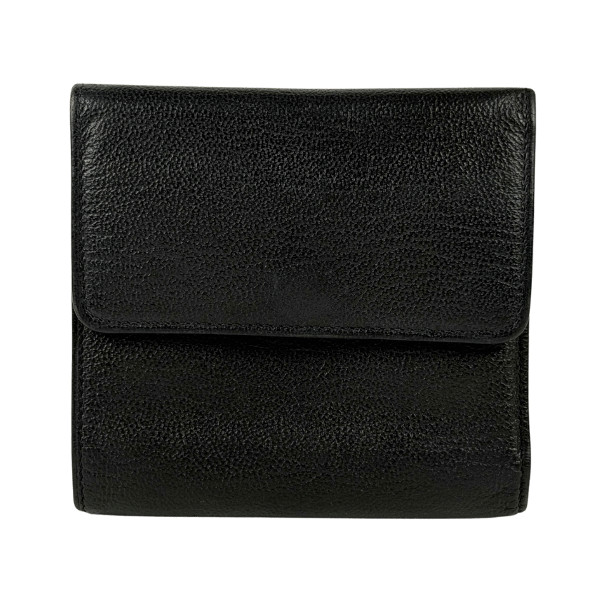 CHANEL Black / Gold "CC" Small Leather Purse