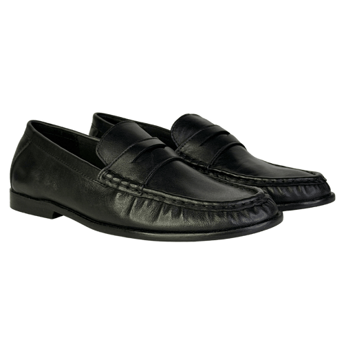 ASOS Black Mayfair Premium Ruched Loafers UK 6 EU 39