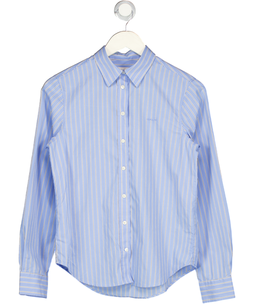 GANT Blue Regular Fit Classic Stripe Poplin Shirt UK 6