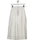ESS THE LABEL White Pip Midi Skirt UK 8