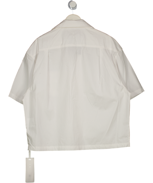 about:blank White Short Sleeve Logo Pocket Shirt UK L
