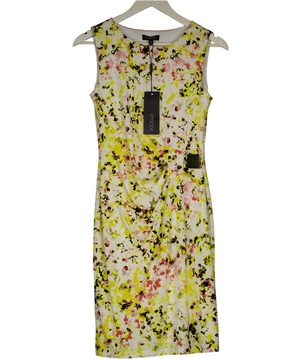EPISODE Yellow Floral Dress With Gold Buckle Detail UK XS