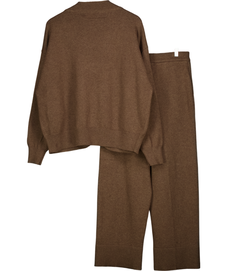 FREE PEOPLE 2-piece Chocolate Brown Loungewear Set UK M