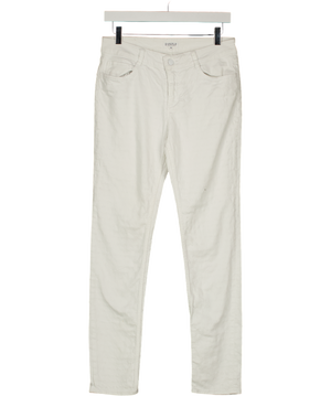 CLAUDIE PIERLOT White Swiss Dot Textured High Rise Jeans UK 12