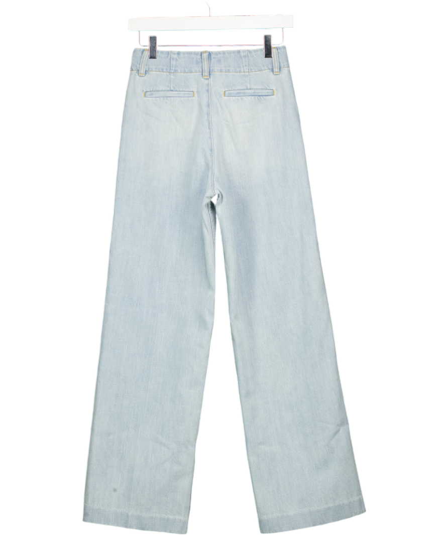 H&M Light Blue Straight High Jeans UK 4