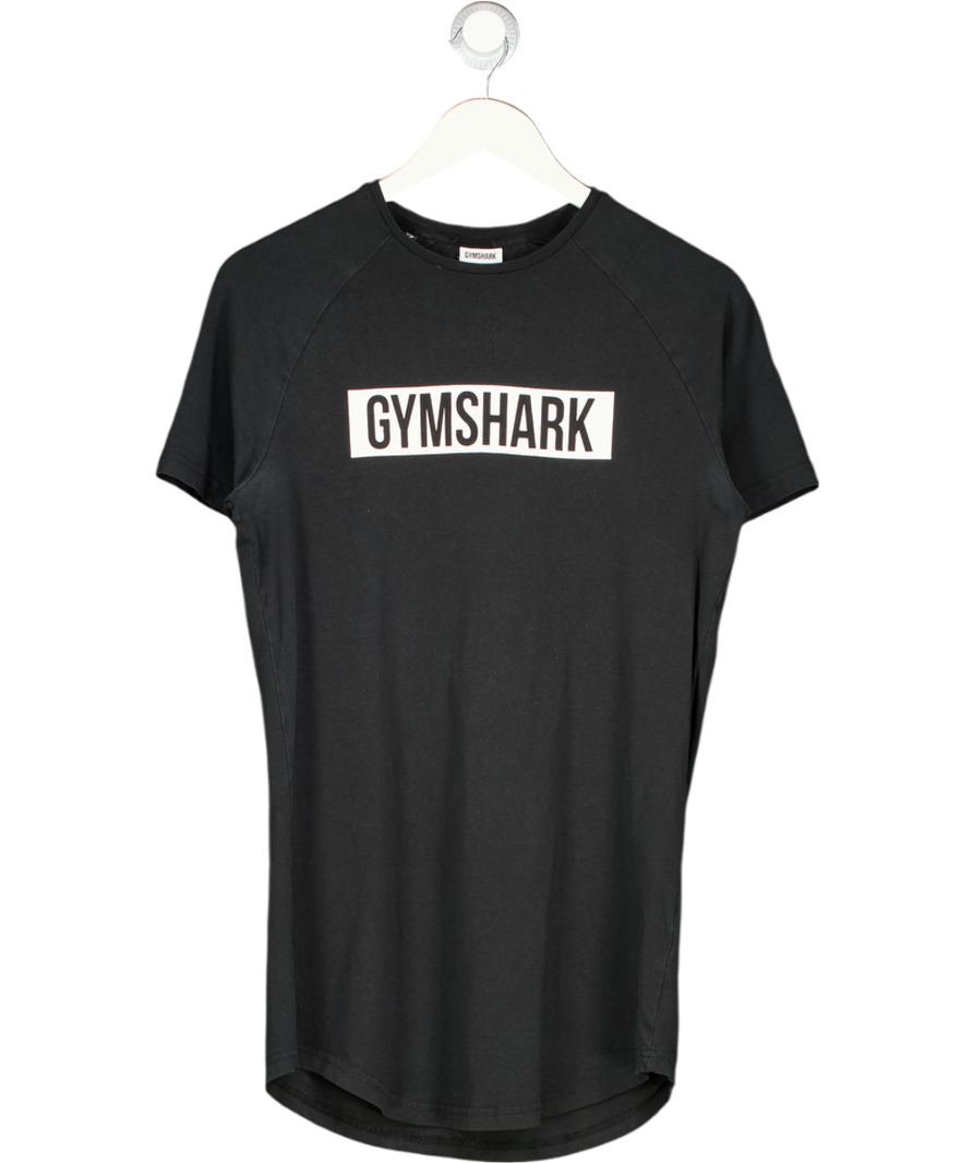 gymshark Black Logo T-shirt UK S