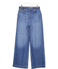 MINT VELVET Blue Denim Plait Detail Wide Jeans UK 8