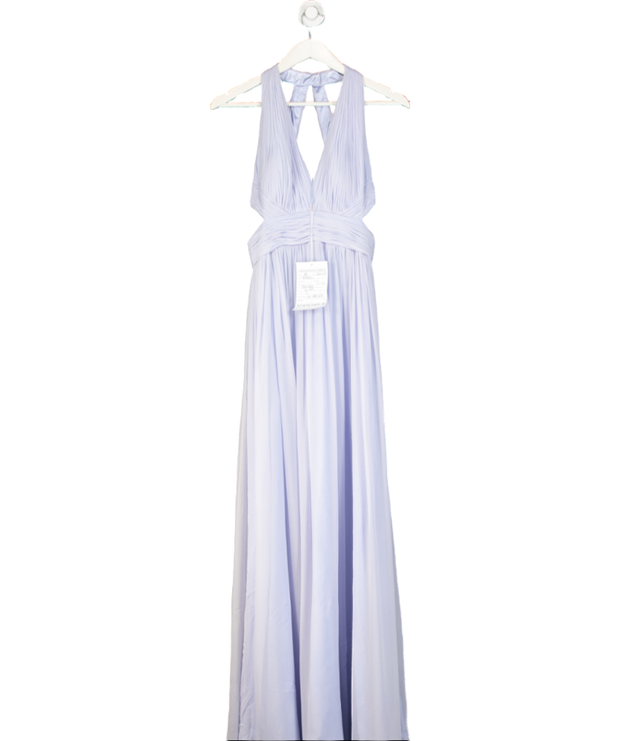 Aidan Mattox Blue Pleated Maxi Dress UK 6