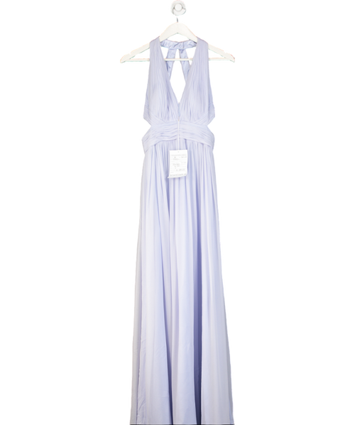 Aidan Mattox Blue Pleated Maxi Dress UK 6
