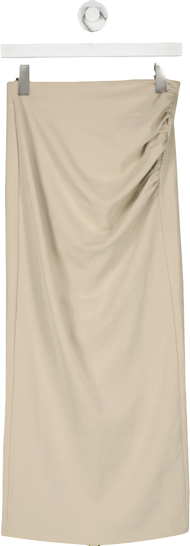 Urban Revivo Beige Strapless Bandeau Midi Dress UK 6