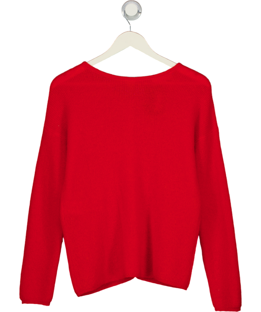 Sezane Red Kid Mohair / Baby Alpaca Blend Gaspard Cardigan UK M