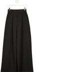 SOMETHING NAVY Black Pleated Wide Leg Trousers Sz0 UK 4