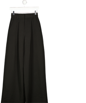 SOMETHING NAVY Black Pleated Wide Leg Trousers Sz0 UK 4