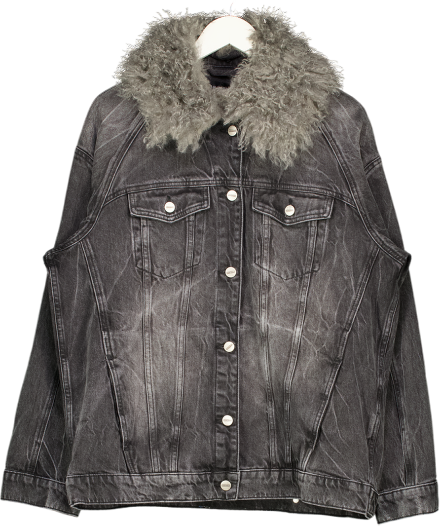 Han Kjøbenhavn Oversized Jacket - Denim Jacket - Black Vein UK 12