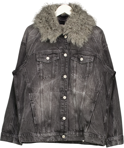Han Kjøbenhavn Oversized Jacket - Denim Jacket - Black Vein UK 12