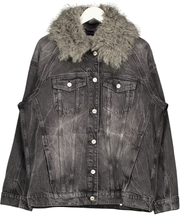 Han Kjøbenhavn Oversized Jacket - Denim Jacket - Black Vein UK 12
