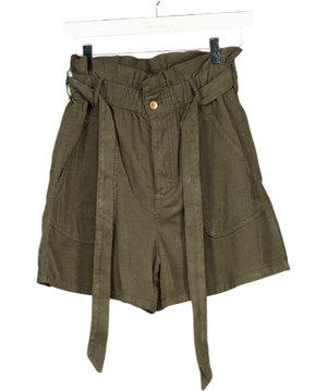 ZARA Green Tie Up Shorts UK 6