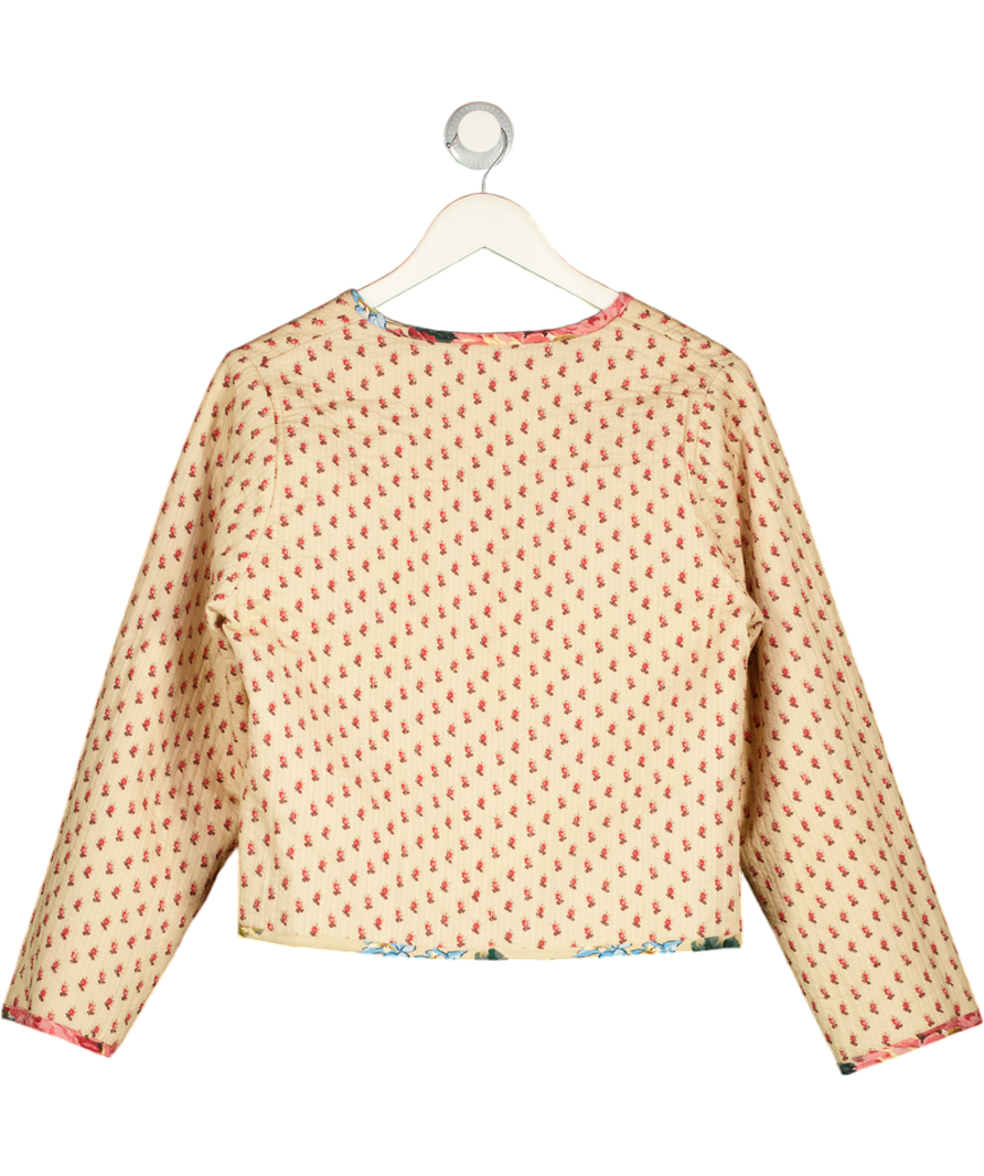 PENELOPE CHILVERS Multicoloured Linen Blend Quilted Floral Painswick Jacket UK S