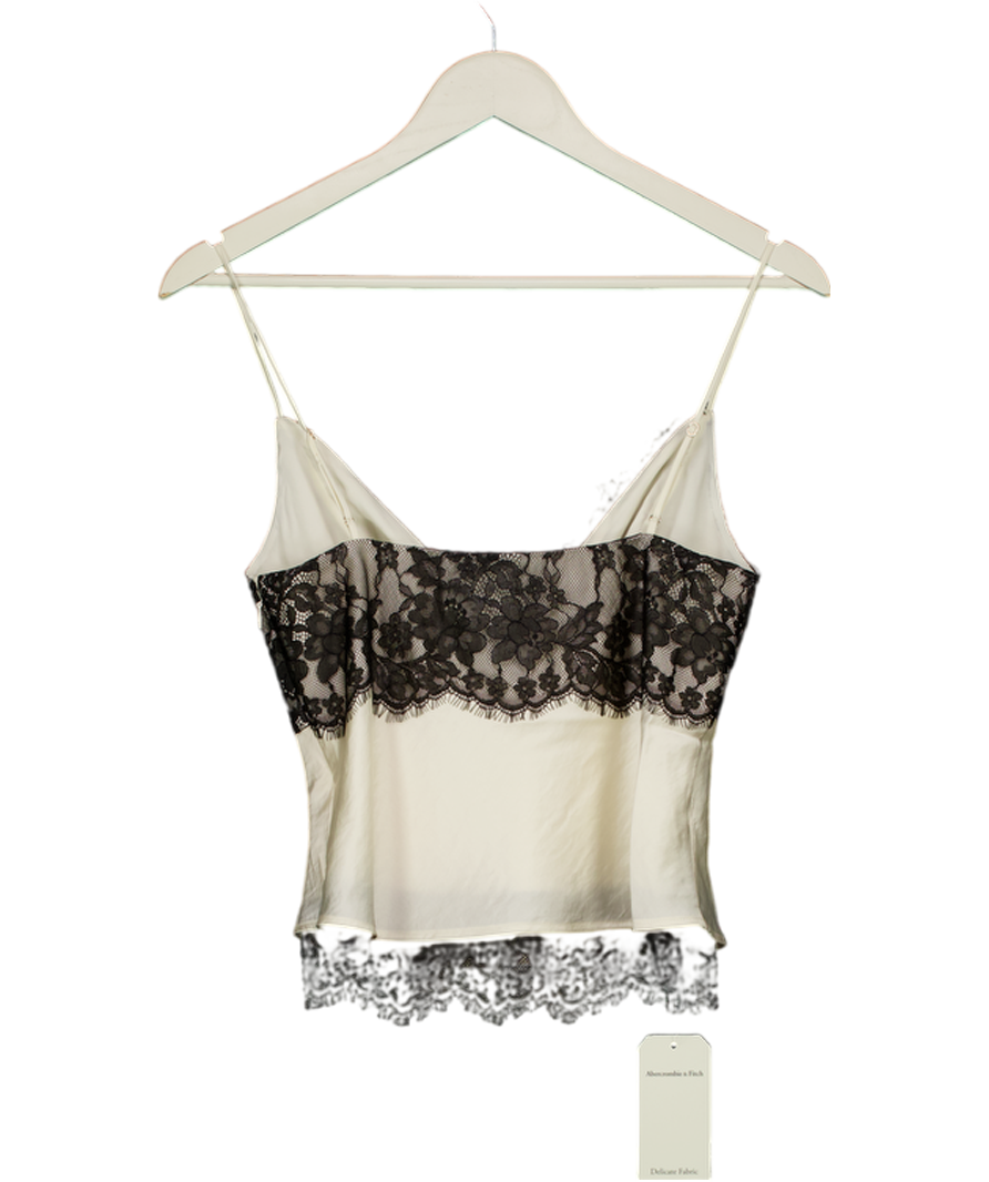 Abercrombie & Fitch Cream The A&f Bella Tie-front Cami Top UK XS