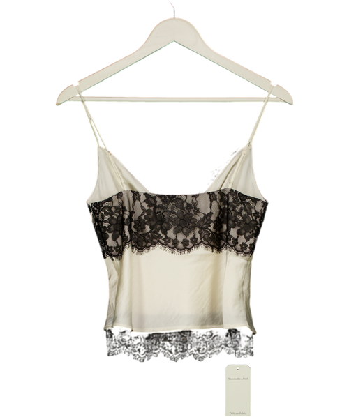 Abercrombie & Fitch Cream The A&f Bella Tie-front Cami Top UK XS