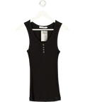 COURTNEY ZHENG Black Erik Merino Henley Tank UK S