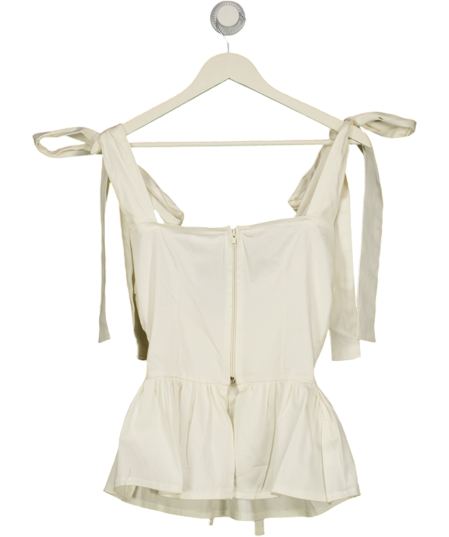 OLIVIA ROSE LONDON Cream Bow Shoulder Corset Top UK XS/S
