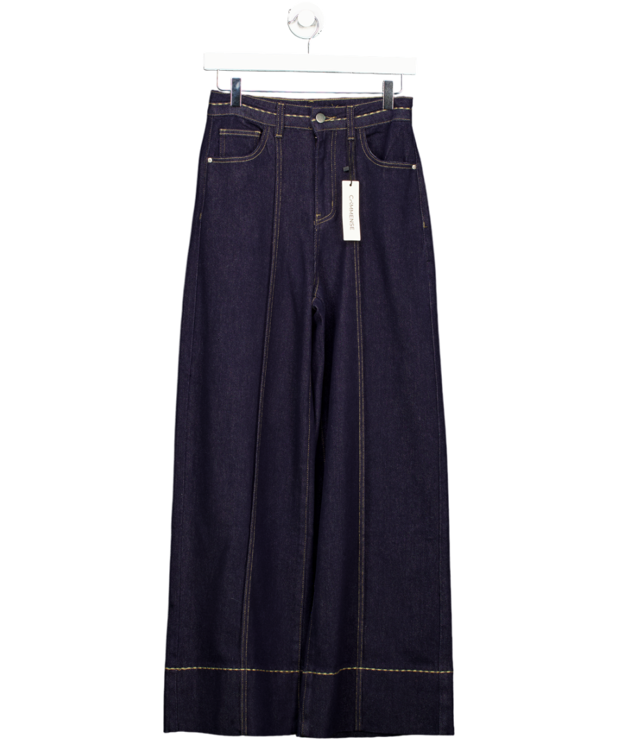 Unknown Brand Dark Blue Denim Wide Leg Jeans UK 10