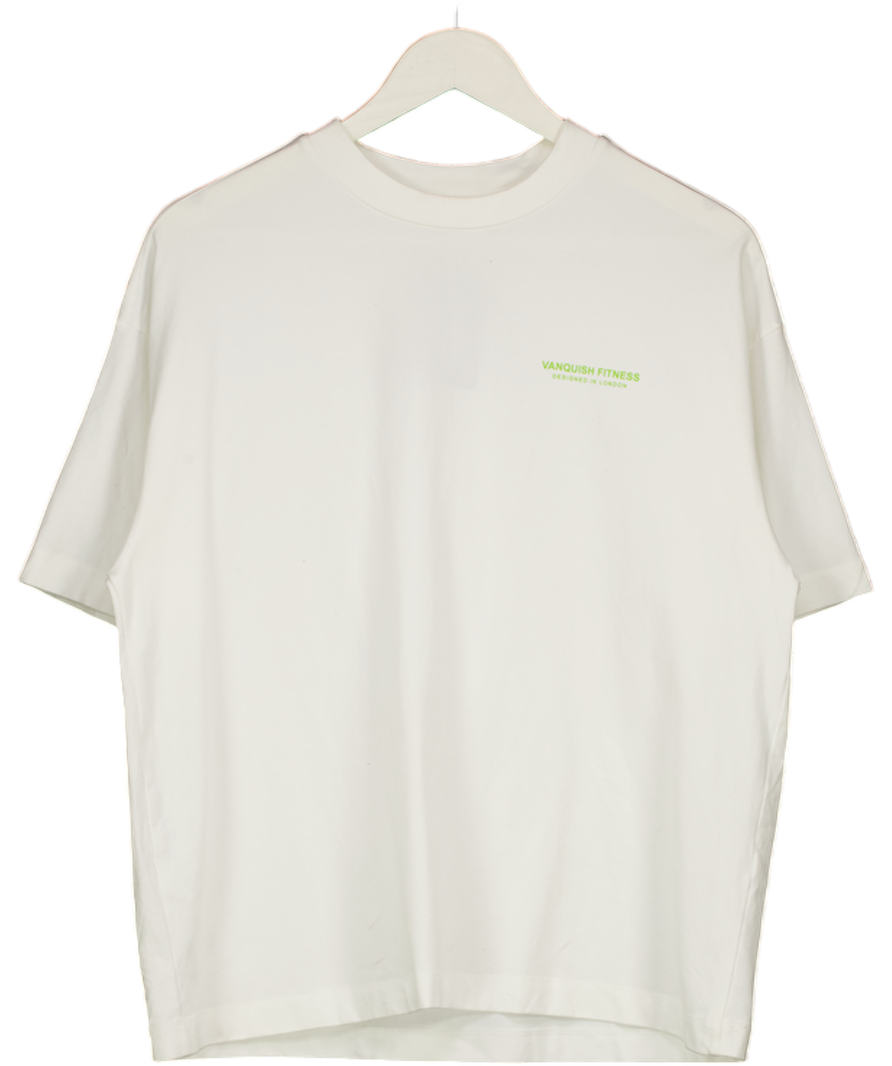 Vanquish White Graphic Boxy T-shirt UK S