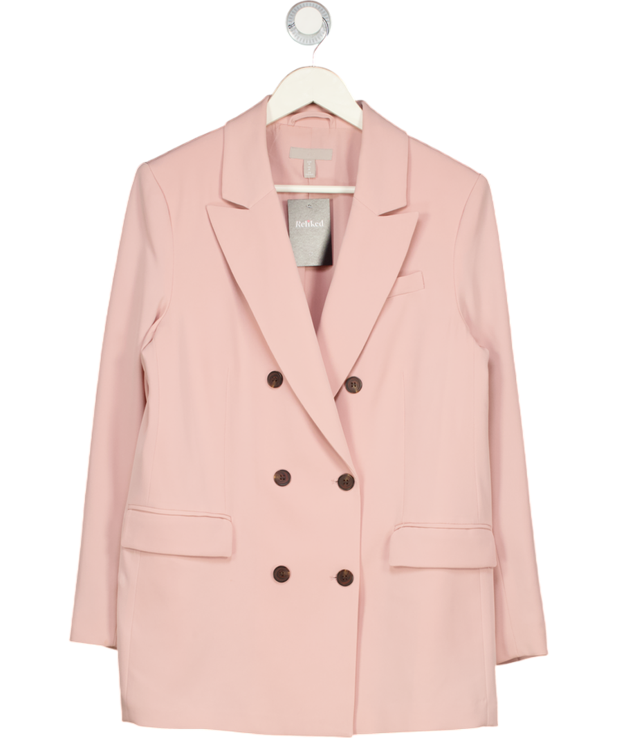 H&M Dusty Pink Double Breasted Blazer UK M