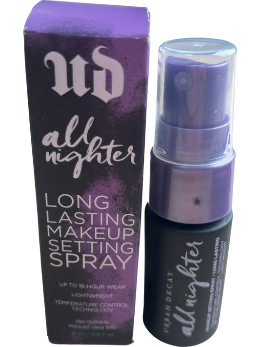 Urban Decay Purple ALL NIGHTER Long Lasting Makeup Setting Spray Travel Size