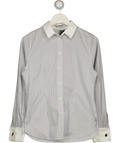 HOLLAND COOPER White Louisa Shirt Pinstripe With Gold Hc Cufflinks UK 8