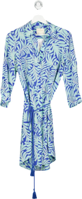 Kate Spade Blue Silk Blend Shirt Dress UK S