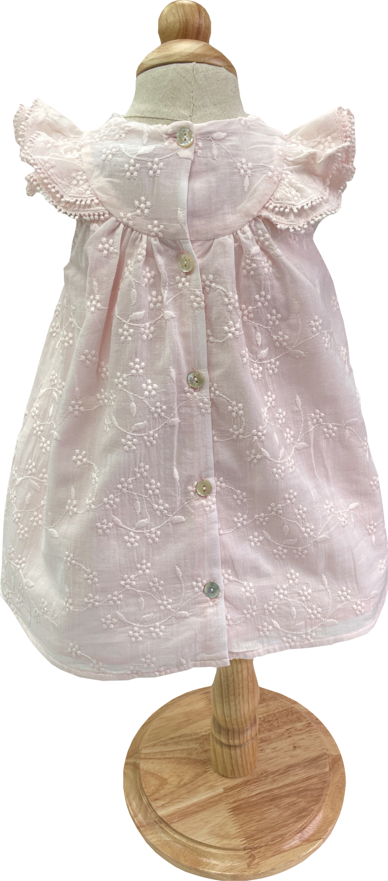 Tartine et Chocolat Pale Rose Pink Embroidered Floral Dress 3-6 Months