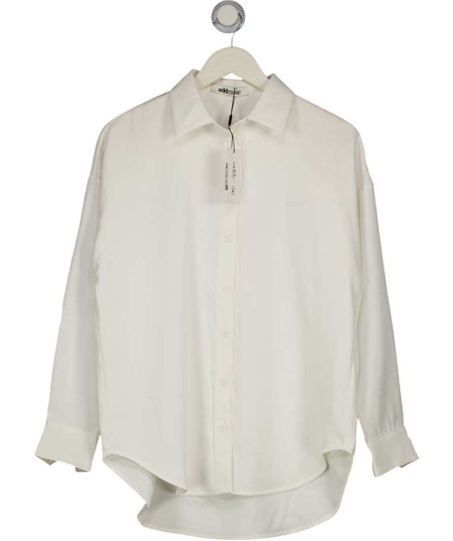 ODDMUSE White Oversize Button Down Shirt UK XXS-XS