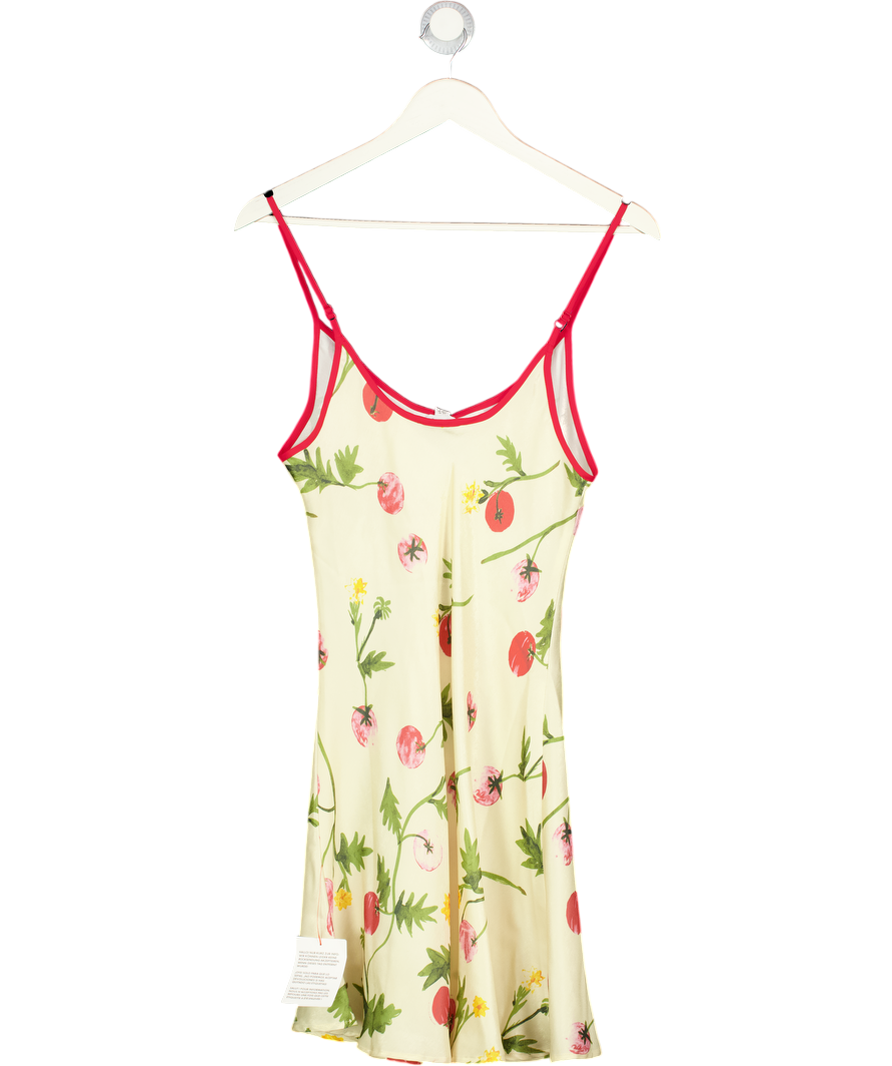 TOPSHOP Yellow Scoop Cami Mini Slip Dress UK 10