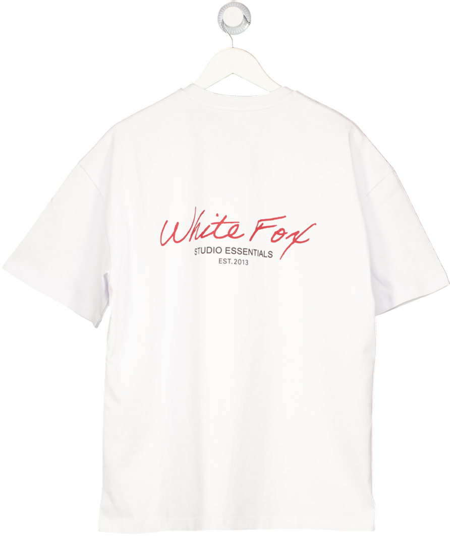 White Fox White Studio Essentials Oversized Tee UK M/L